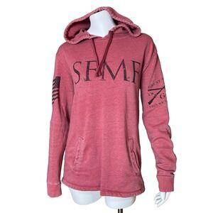 Grunt Style Hoodie SFMF womens Small Red Heather Veteran USA
